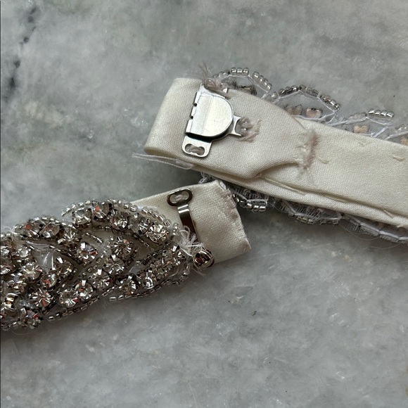 Rhinestone Beaded Bridal Belt | L - Picture 3 of 4
